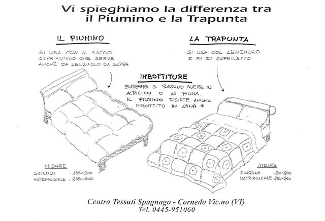 Grandezza sale piumone matrimoniale